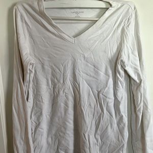 LandsEnd long sleeved, V-neck.